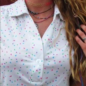 Retro Vintage Sprinkle Polo T Shirt